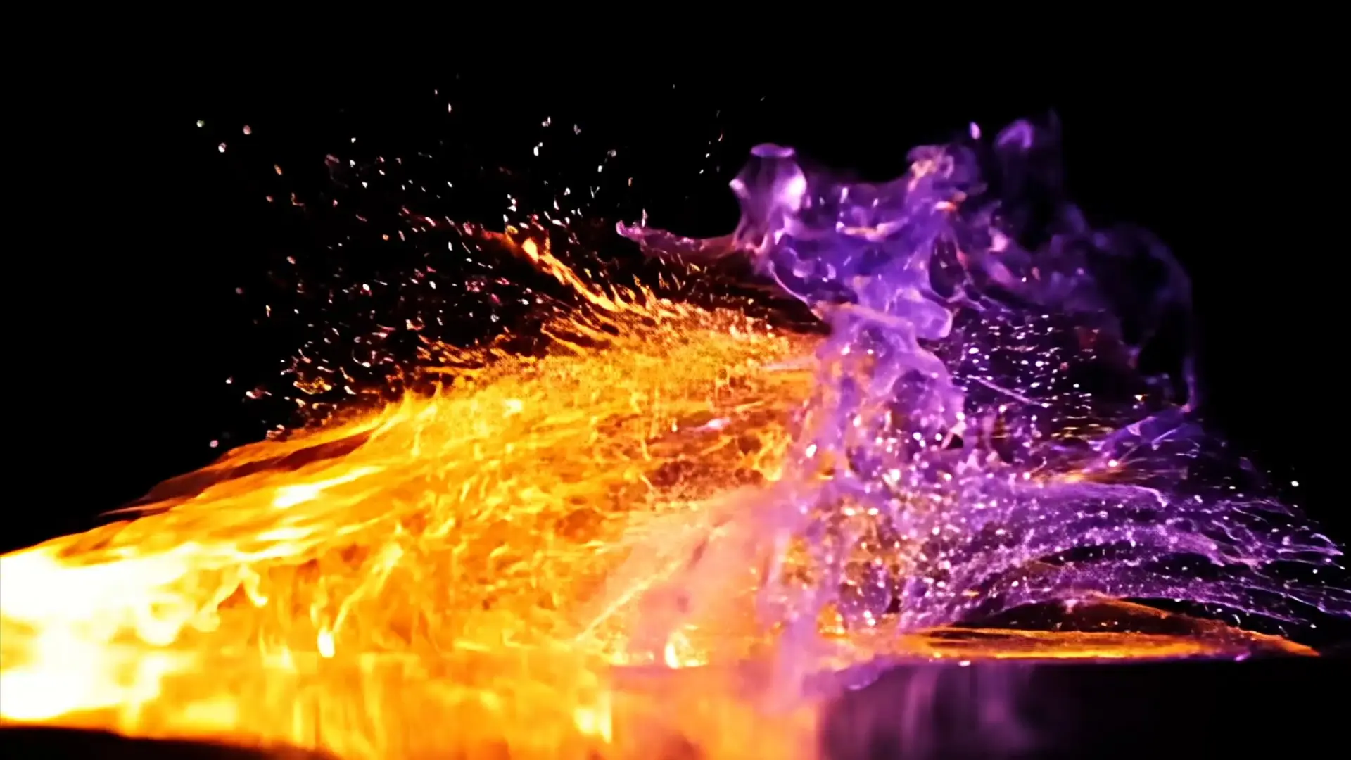 Purple Flame Overlay for Energetic and Action Videos